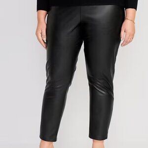 extra high waist faux leather pants NWOT